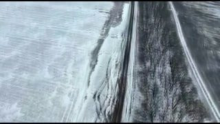 Дорога,якою відступали російські військові після невдалого штурму Вугледару 